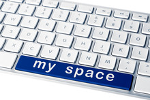Keyboard Detail With Titlet Blue Space Key