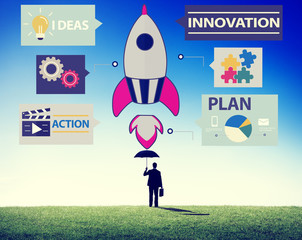 Wall Mural - New Business Innovation Strategy Technology Ideas Concept