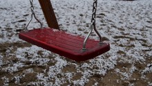Empty Dirty Swing During The Winter.