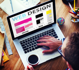 Wall Mural - web design network website ideas media information concept