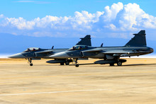 Fighter Aircraft Parked Lot
