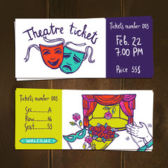 Sticker - Theater Ticket Set