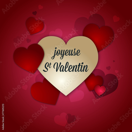 Carte Postale Cœur Saint Valentin Offrir Amour Rouge