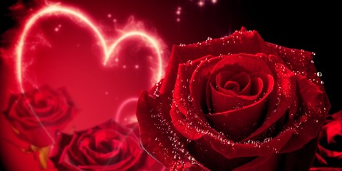 Poster - Composite image of rose