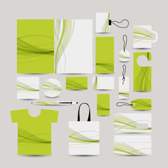 Sticker - Corporate business style, abstract design green