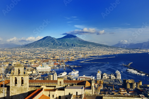 Tapeta ścienna Neapol i panoramiczny widok, Napoli, Włochy