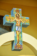 Jesus on cross, mosaic in a Greek Catholic church