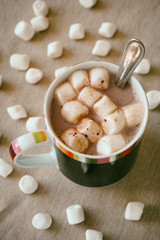 Poster - Cup of cocoa with marshmellow