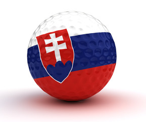 Canvas Print - Slovakian Golf Ball