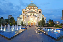 Cathedral Of St. Sava In Belgrade At Evening, Serbia
