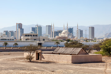 Wall Mural - View over the city of Fujairah, United Arab Emirates