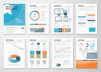 Aufkleber - Collection Infographic elements for business brochures