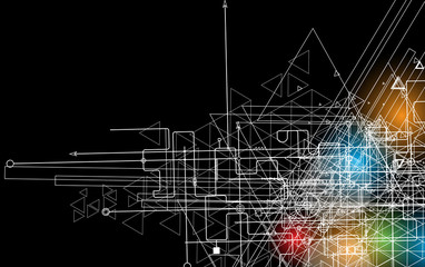 abstract technology background Business & development direction