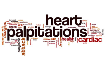 Canvas Print - Heart palpitations word cloud