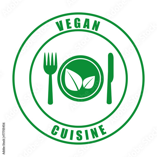 Naklejka - mata magnetyczna na lodówkę vegan menu