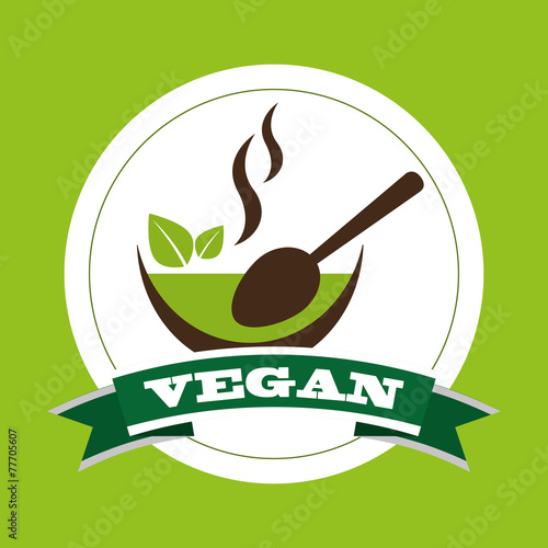 Naklejka - mata magnetyczna na lodówkę vegan menu