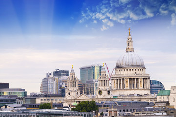 Wall Mural - St. Paul Cathedral with beautiful sky