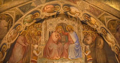  Padua - The fresco of the Coronation of Virgin Mary