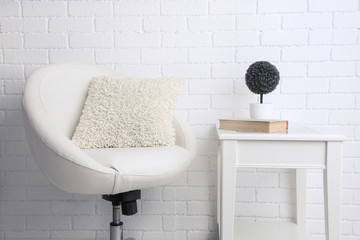 Wall Mural - Modern interior with chair and pillow