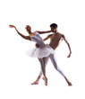© Acronym - Couple of ballet dancers isolated on white