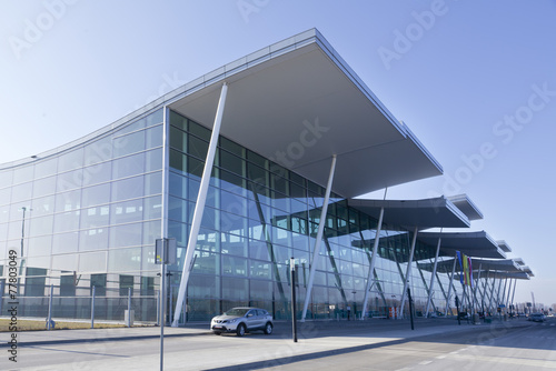 Fototapeta na wymiar modern international airport in Wroclaw, poland
