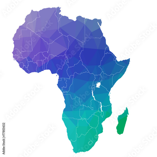 Fotografía Africa in the color triangle. Raster 4