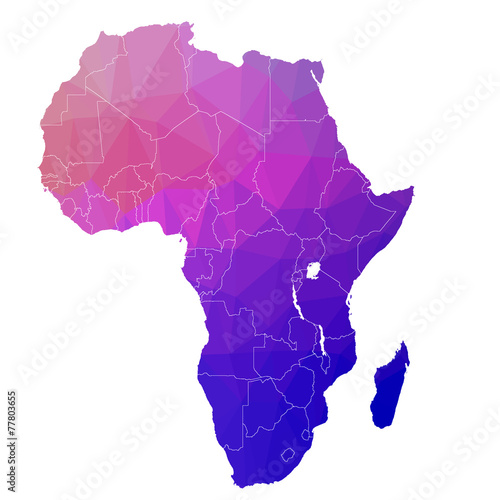 Fotografía Africa in the color triangle. Raster 1