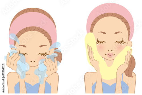 女性 洗顔 イラスト Stock イラスト Adobe Stock 女性 洗顔 イラスト Stock イラスト Adobe Stock