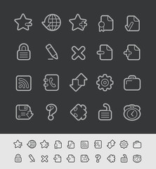 Wall Mural - web icons // black line series --- eps 10+
