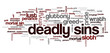 Tag cloud related to seven deadly sins