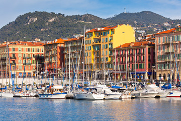 Poster - View on Port of Nice, France