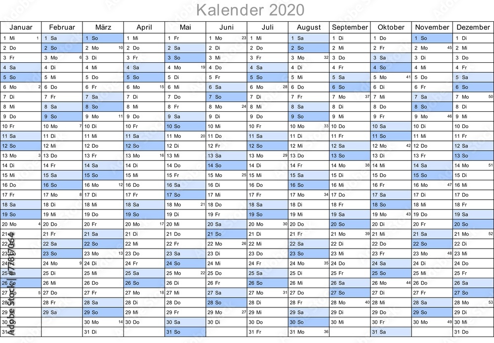 Gamesageddon Stock Kalender 2020 Universal Ohne Feiertage