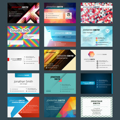 Wall Mural - vector set of modern creative business cards