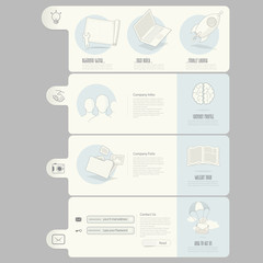 Wall Mural - Website templates elements for company portfolio
