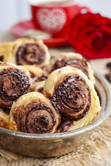 Sticker - Palmier biscuits - french cookies made of puff pastry and chocol