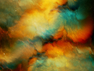 Wall Mural - multicolored fog in deep space