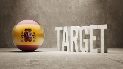 Wall Mural - Spain. Target Concept.