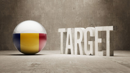 Wall Mural - Romania. Target Concept.