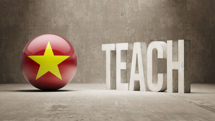 Canvas Print - Vietnam. Teach Concept.