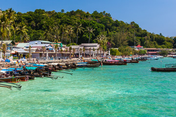 longtail boats in phi phi island