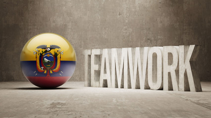 Ecuador. Teamwork Concept.