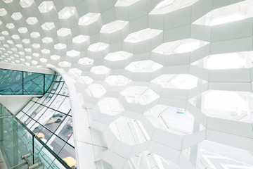 Wall Mural - Transparent glass ceiling subway station