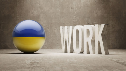 Poster - Ukraine. Work Concept.