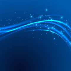 Wall Mural - Power speed abstract modern blue swoosh