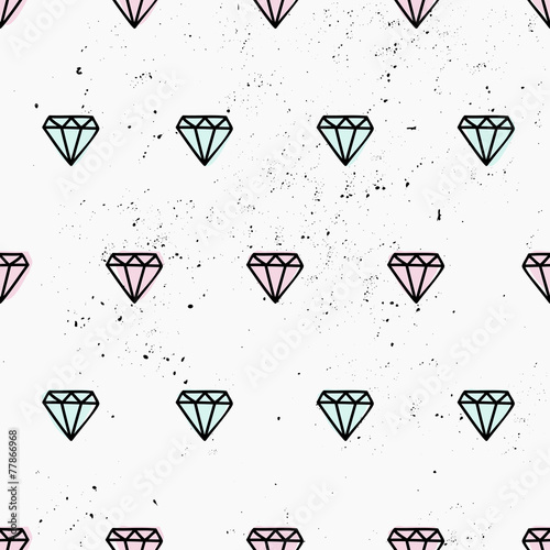 Board z aluminiowym obramowaniem Ręcznie rysowane wzór diamentów