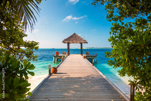 Fotografie, Obraz Maldives, a place on the beach for weddings.