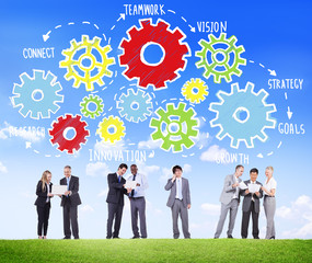 Sticker - Team Teamwork Goals Strategy Vision Business Support Concept