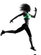 © snaptitude - woman runner jogger running jogging silhouette