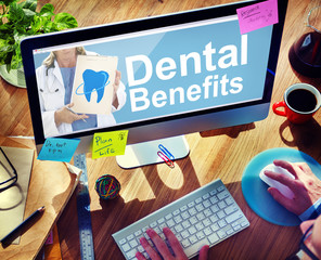 Wall Mural - dental plan benefits dentist medical healthcare hygiene concept