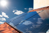 Fototapeta  - Solar panels producing energy